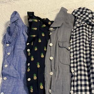 Lot of 4 J. Crew button down shirts.